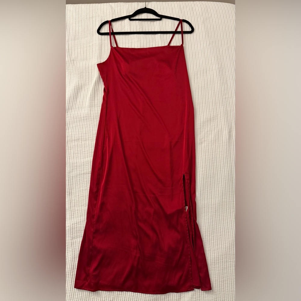 Forever 21 Red Slip Dress Size: Small